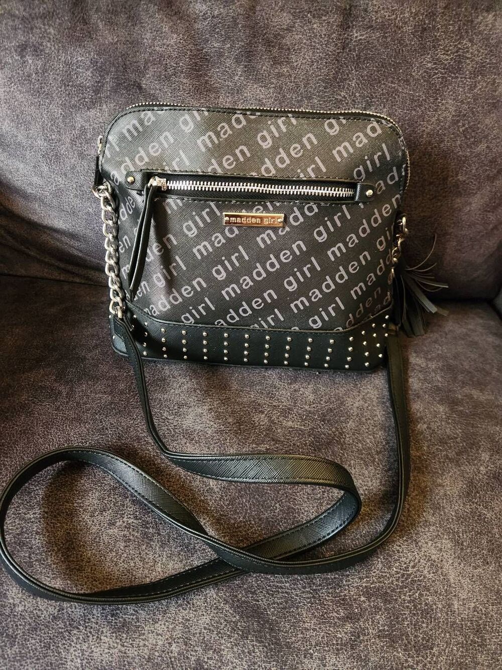 Madden Girl black studded crossbody bag (R)